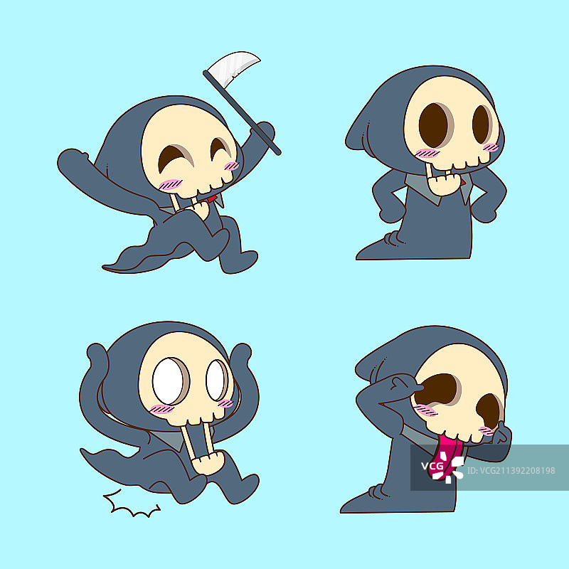 可爱的死神卡通形象图片素材
