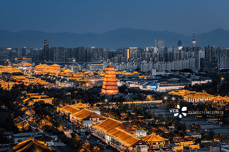 西安大雁塔 大唐不夜城图片素材