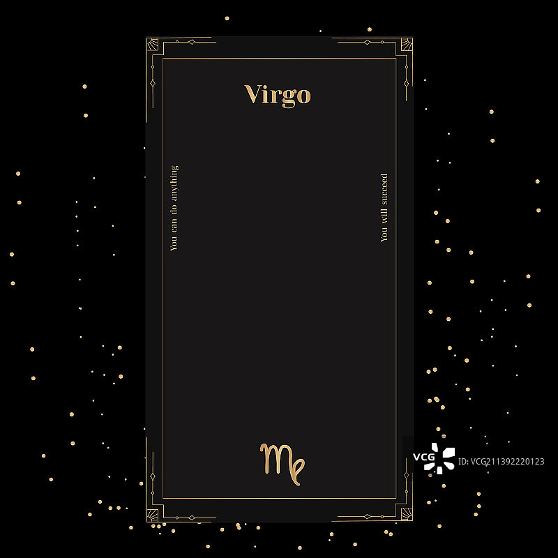 唯美处女座星盘背景图片素材