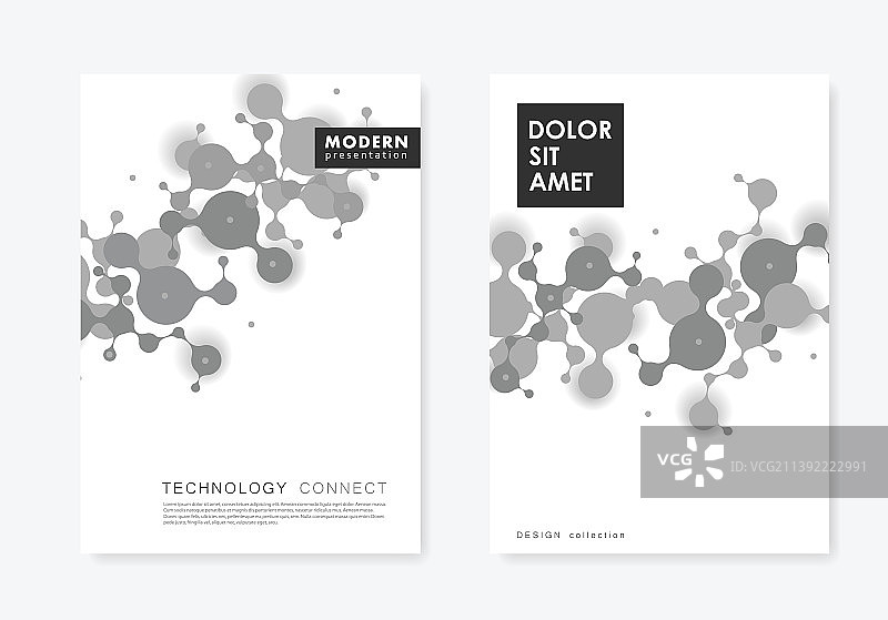 生物科技美容宣传册封面图片素材