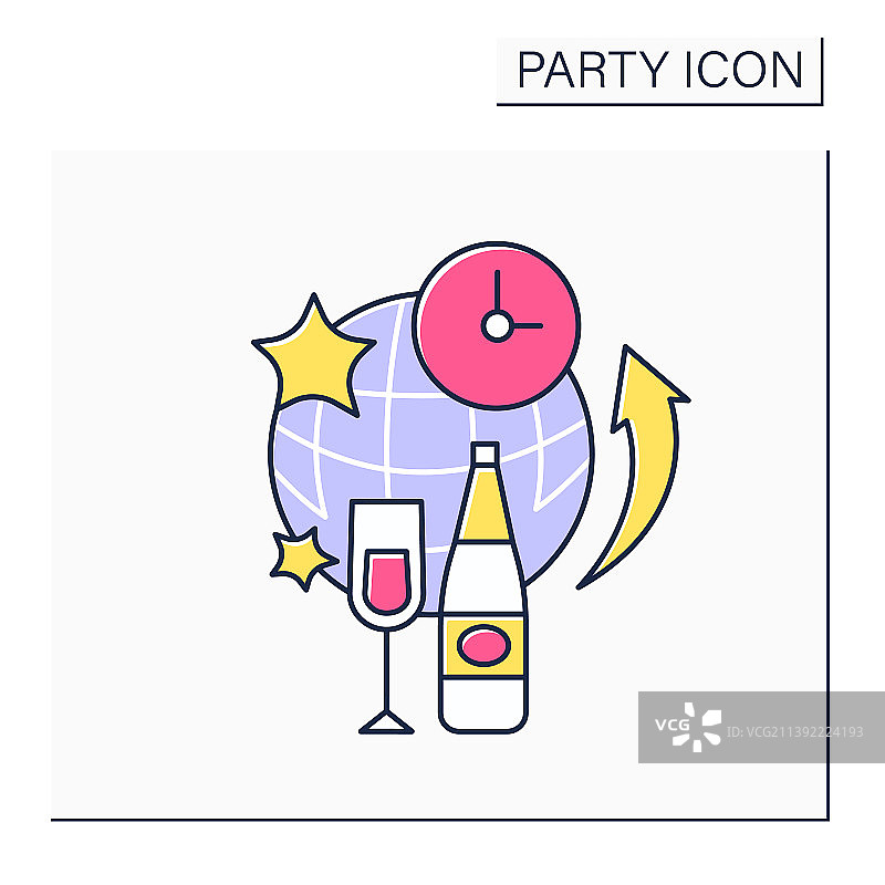 派对彩色图标图片素材