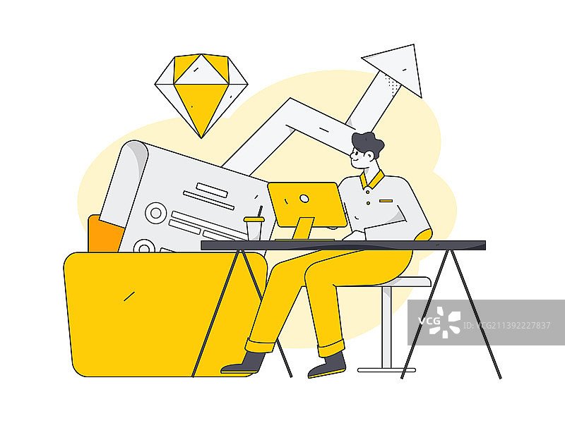 邀请好友进行问卷调查扁平矢量概念运营插画图片素材