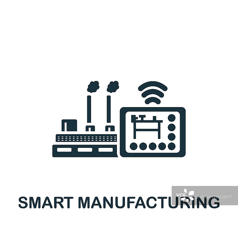 智能制造单色简约图标图片素材