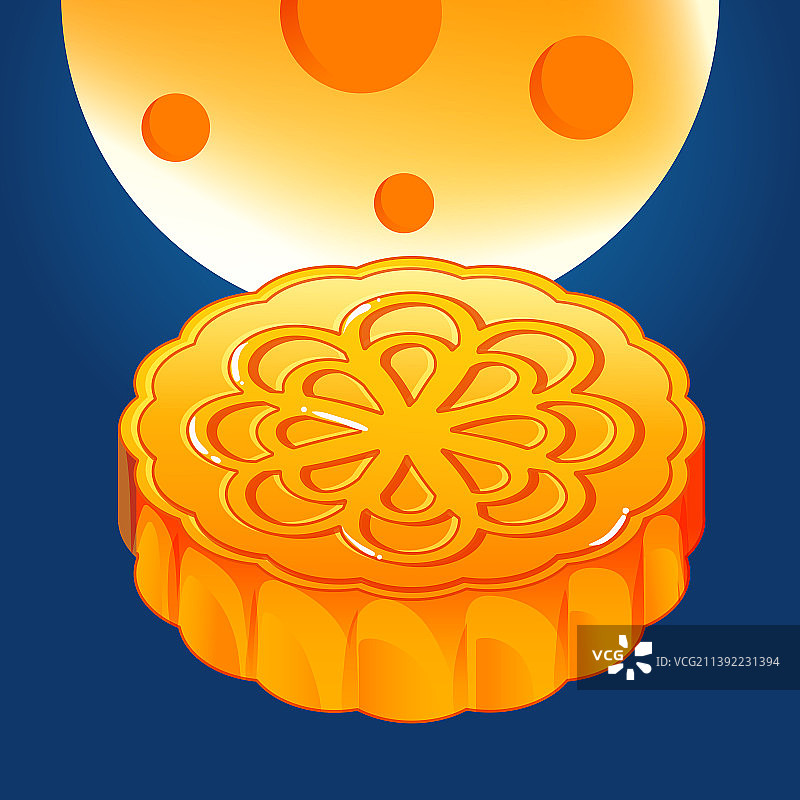 中秋节玉兔赏月吃月饼传统节日兔子望月插画图片素材