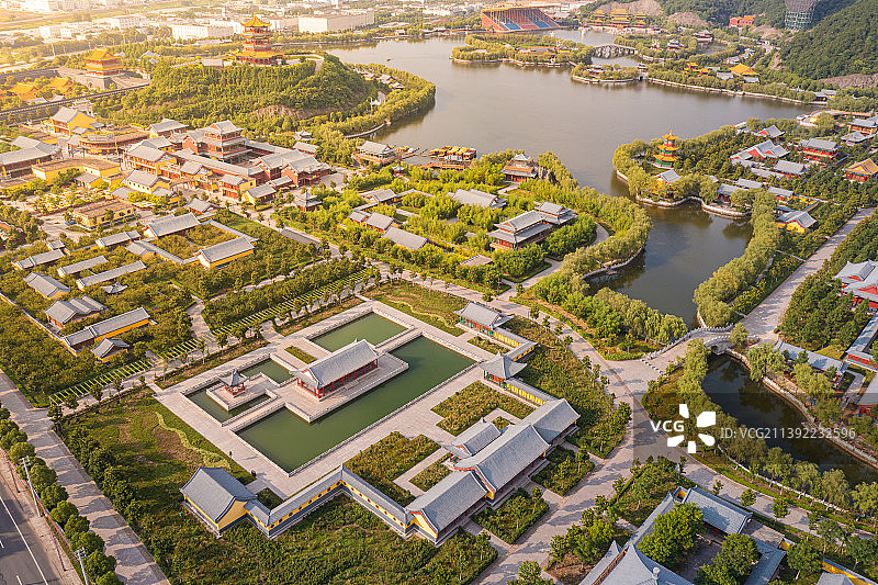 圆明园航拍图片素材