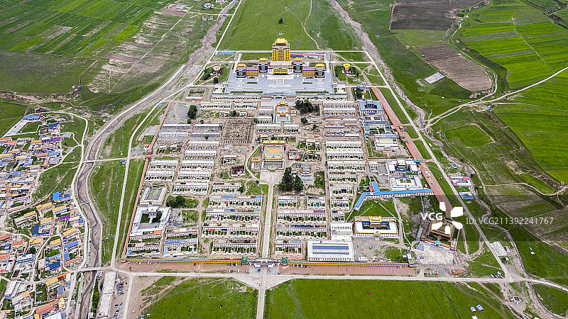 川西风光·阿坝各莫寺航拍图片素材