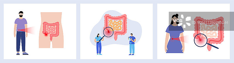 阑尾疼痛概念图片素材