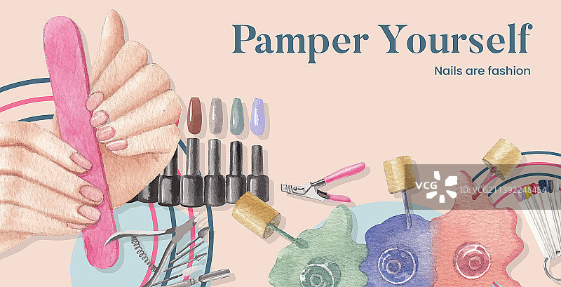 美甲店广告牌模板图片素材