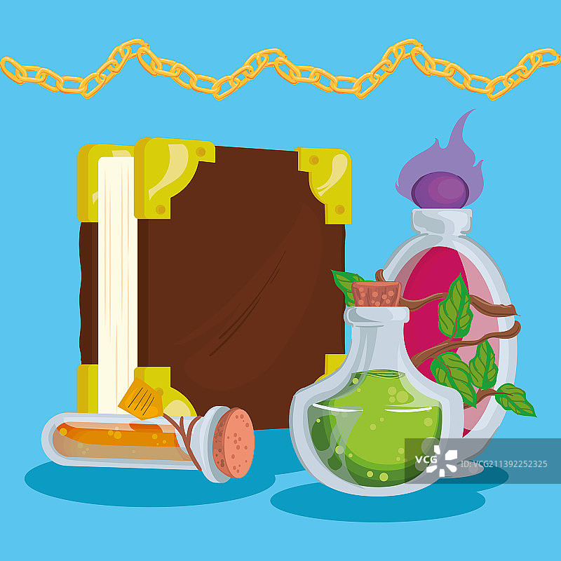 药水和书图片素材