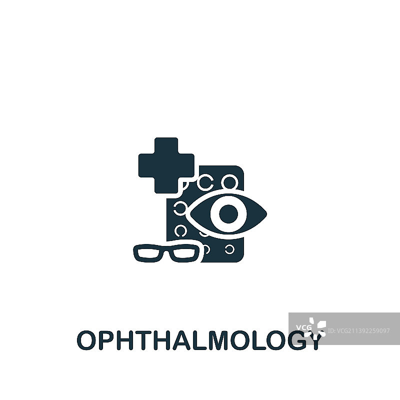 眼科单色简单图标图片素材