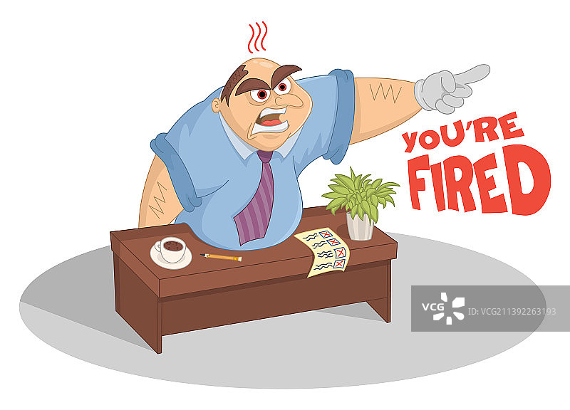 经理尖叫并用手指指点图片素材