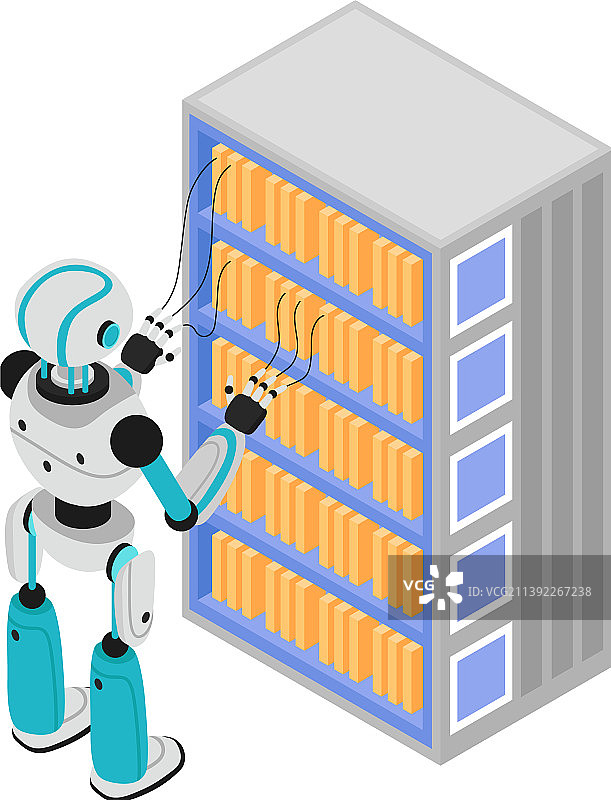 机器人服务器维护图片素材