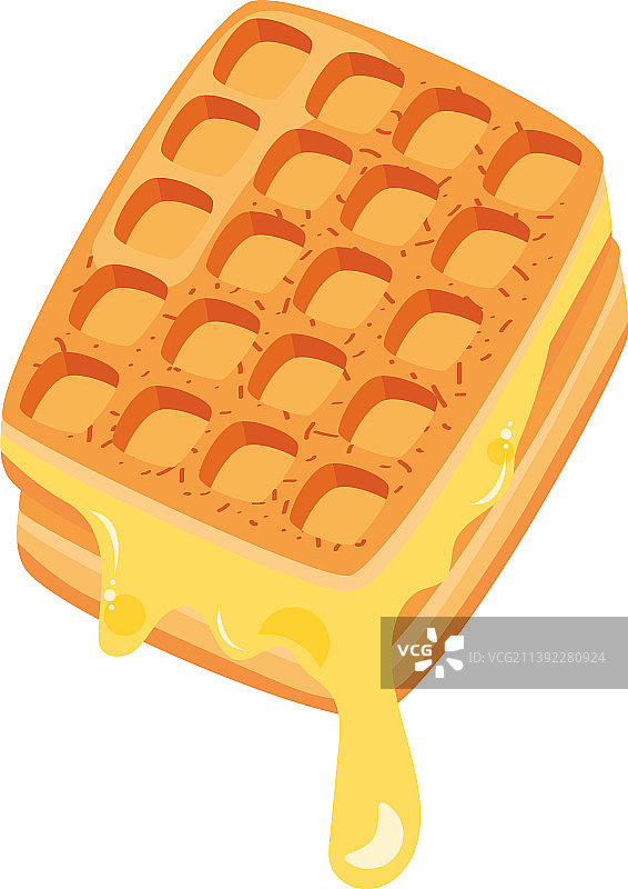 带黄油的华夫饼图片素材