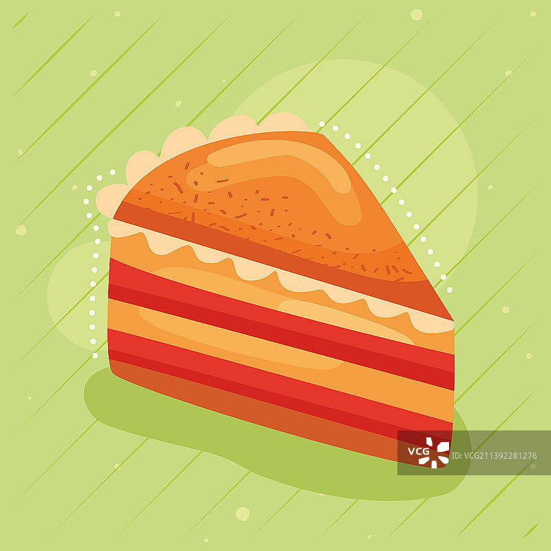 甜蛋糕切块图片素材