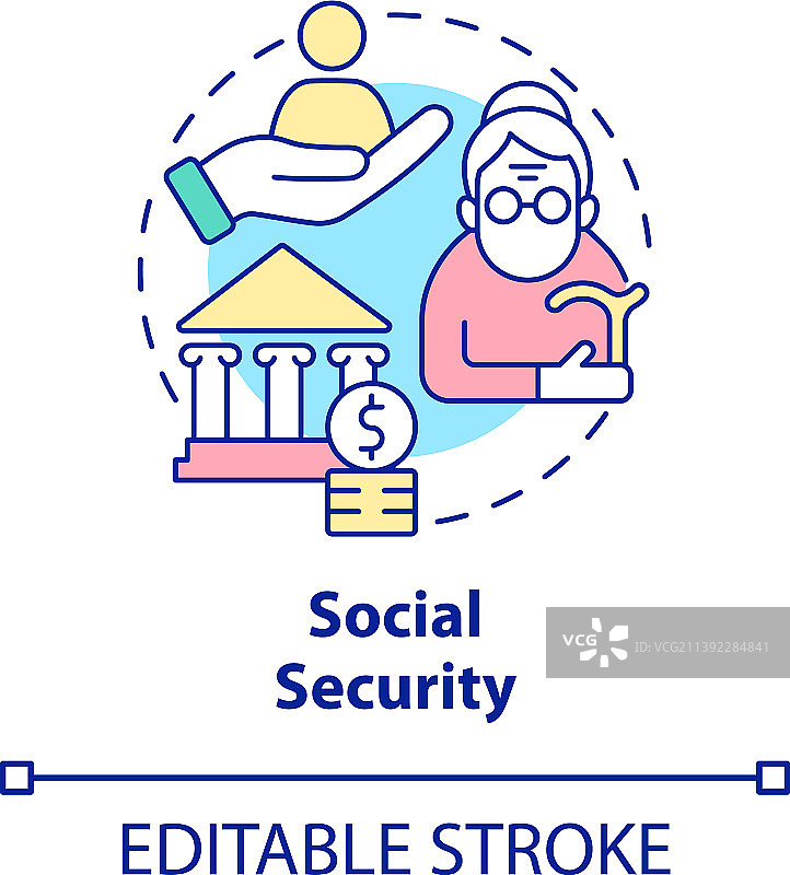 社会保障概念图标图片素材