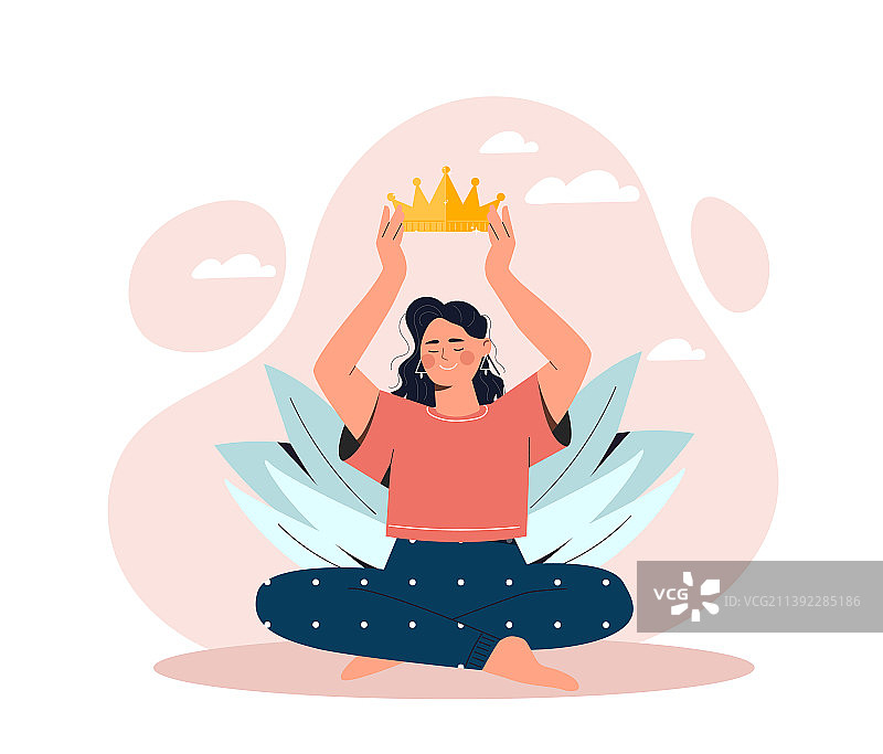 戴着王冠的女人图片素材