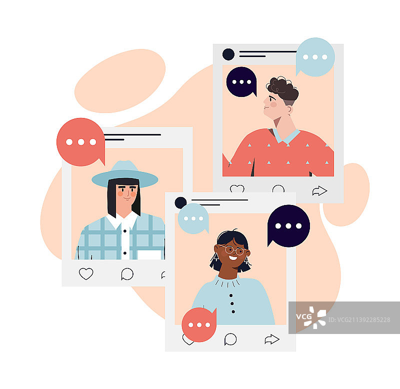 社交媒体的概念图片素材