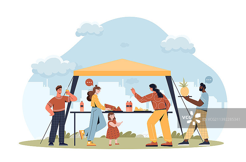 大自然中的野餐图片素材