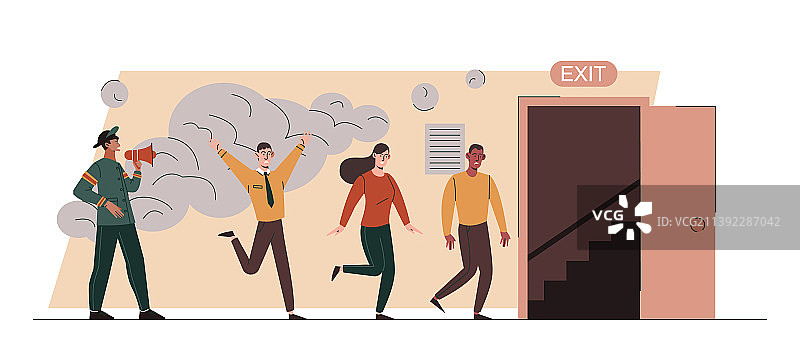 火灾紧急情况概念图片素材