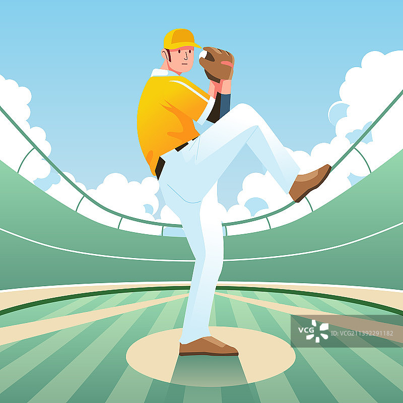 投手准备投球图片素材