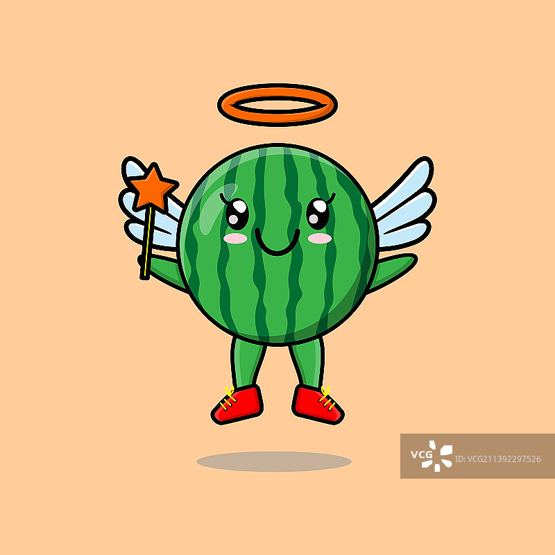 可爱的卡通西瓜仙女图片素材