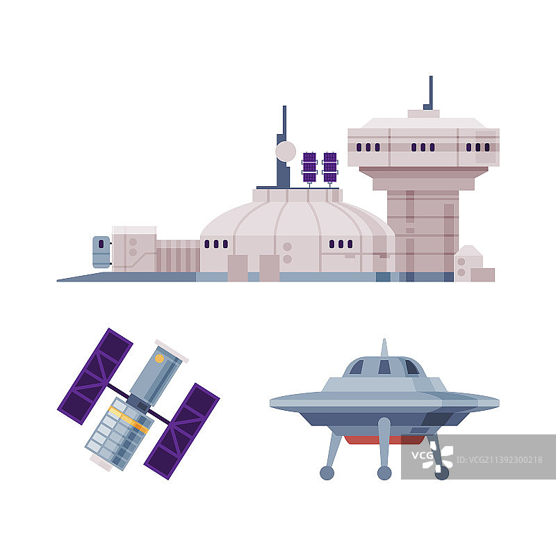 人造空间卫星天文台建筑图片素材
