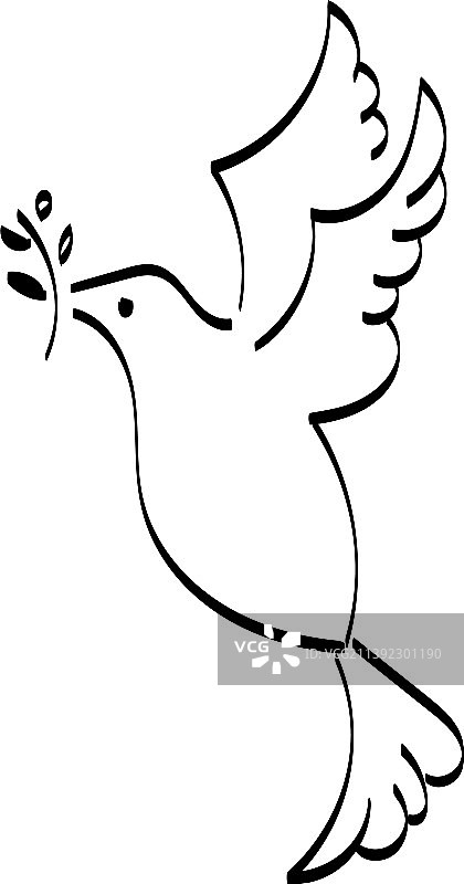 圣灵线条艺术设计，用于印刷图片素材