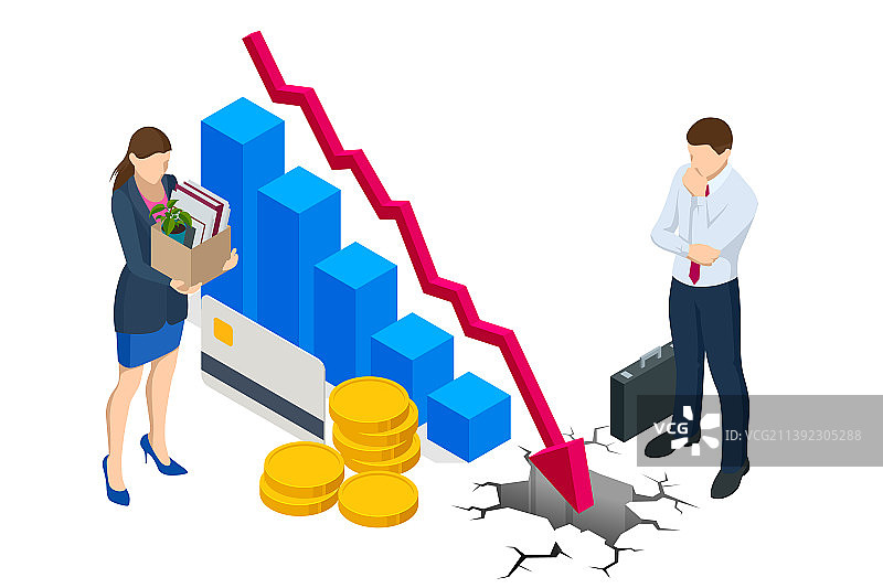 2.5D概念破产图片素材