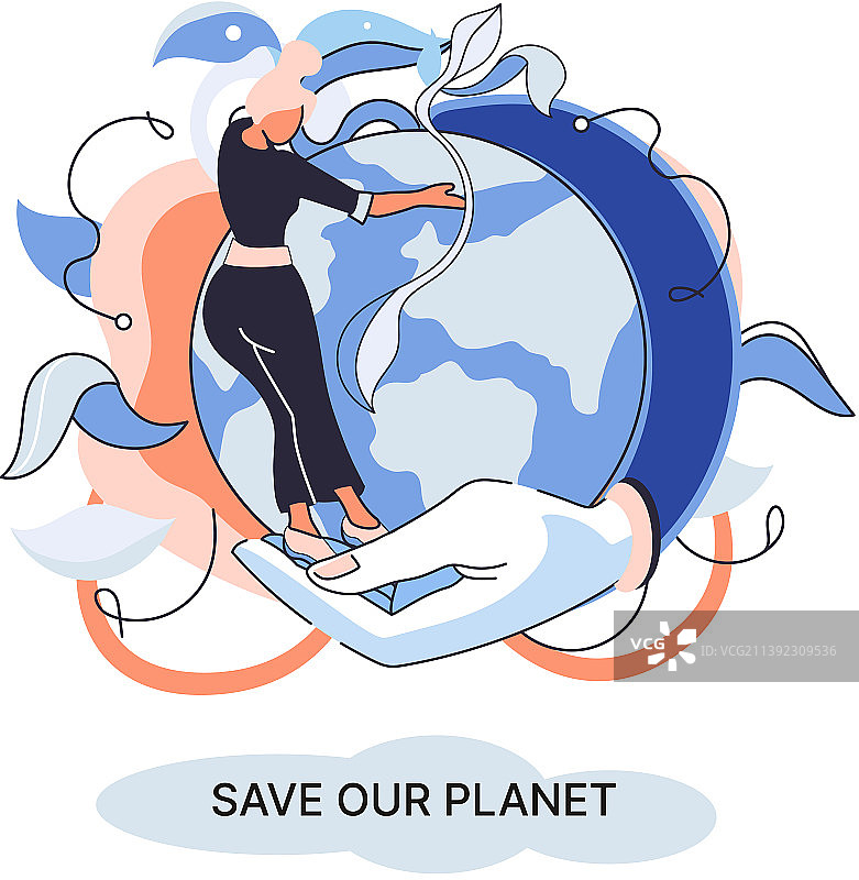 拯救地球：生态隐喻，地球日图片素材