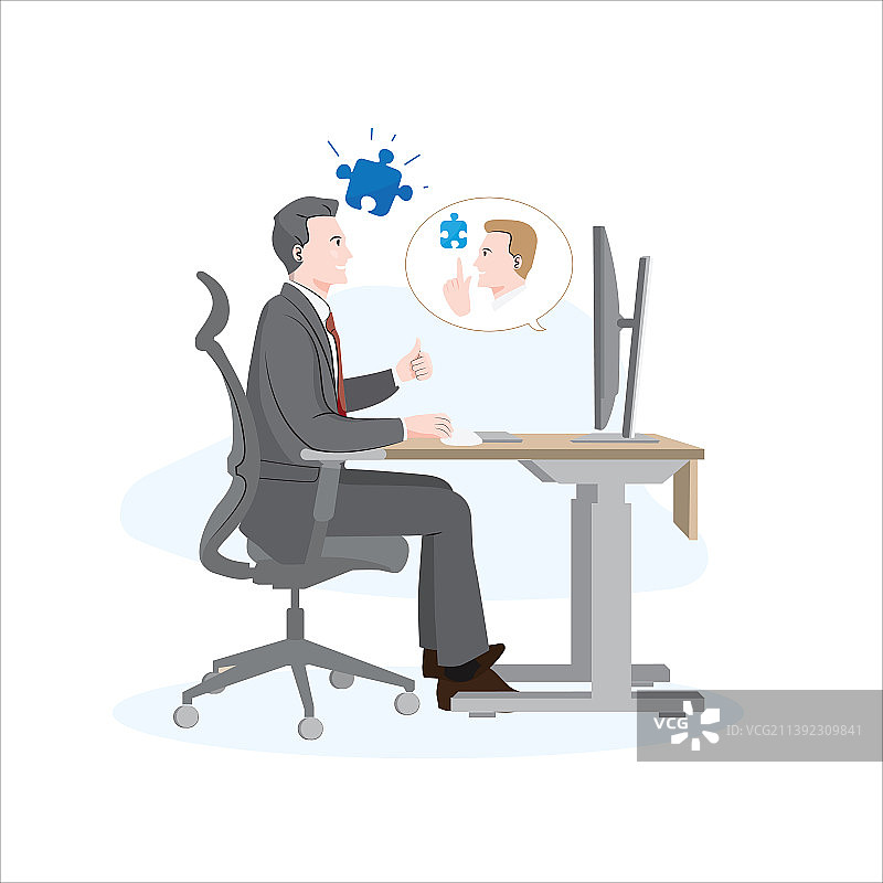 两个同事一起解决问题图片素材