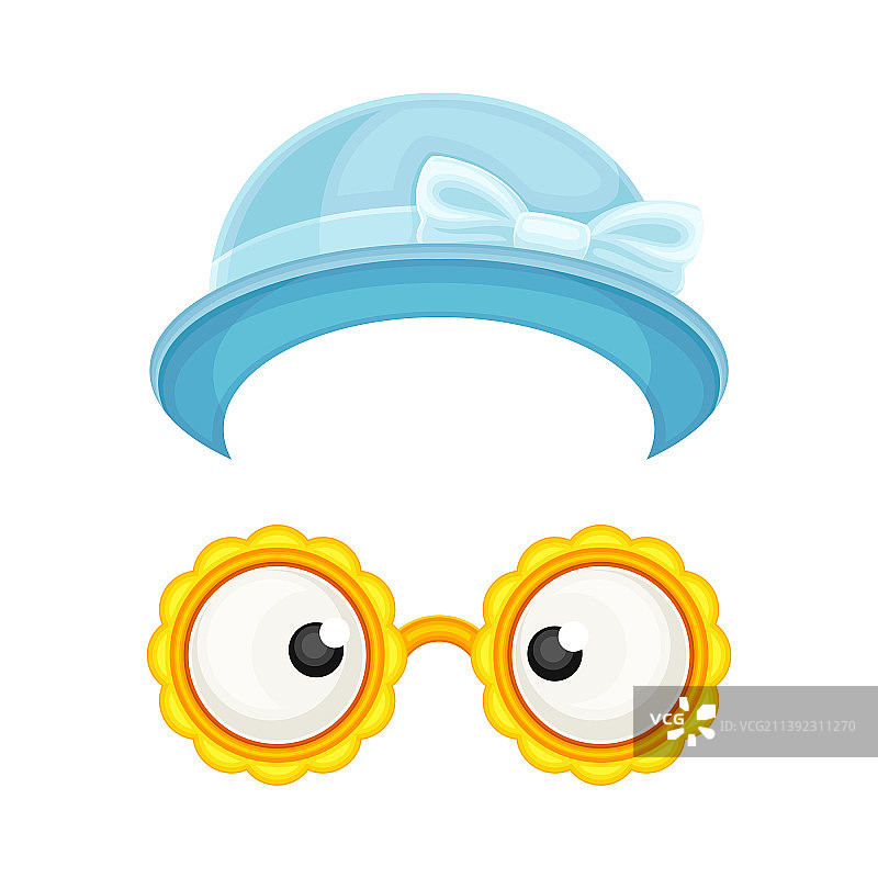 嘉年华或化装舞会派对物品套装图片素材