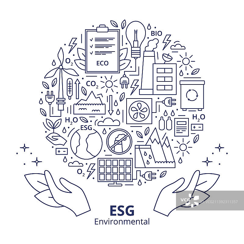 ESG生态生物环保图标图片素材