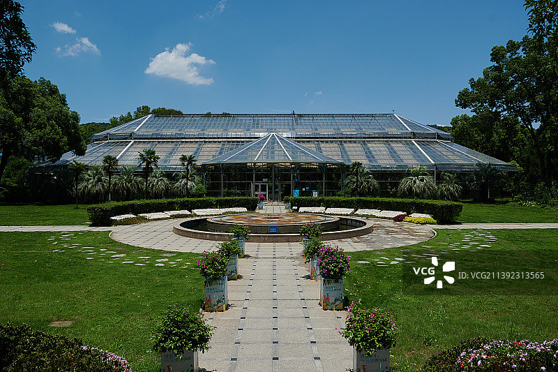 武汉植物园建筑风光图片素材