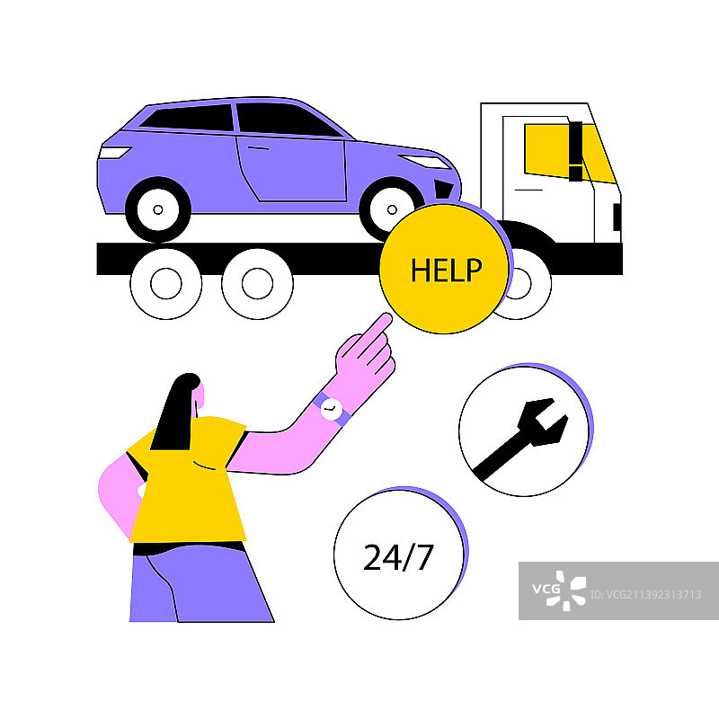 路边援助抽象概念图片素材