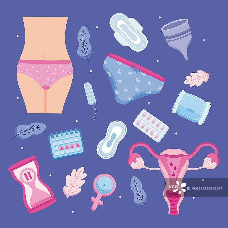 女性月经图标图案图片素材