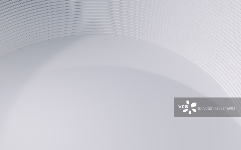 三维渲染抽象科技感圆形白色广场图片素材