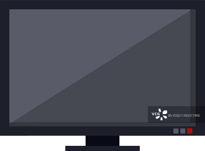 现代电视等离子面板卡通扁平设计图片素材