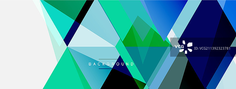 马赛克三角形几何背景技术或图片素材