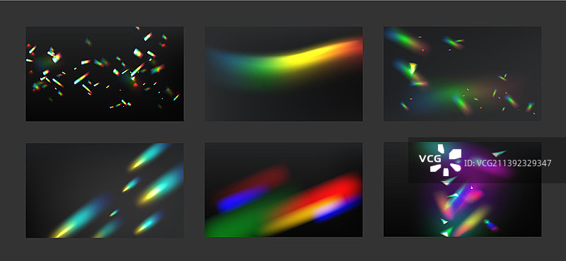 彩虹水晶灯光背景合集图片素材