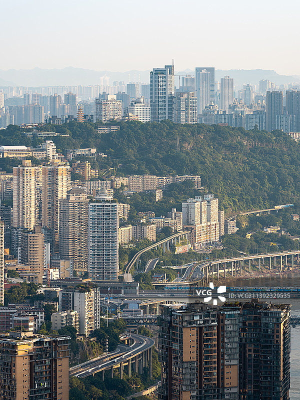 重庆市渝中区牛角沱立交桥轻轨站图片素材