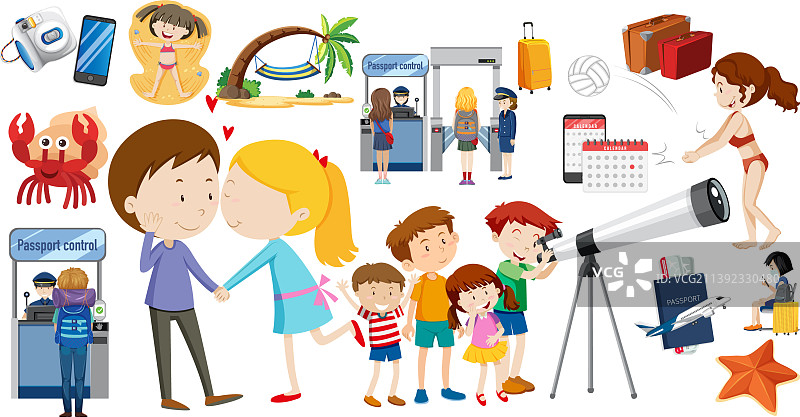 不同行为的人物合集图片素材