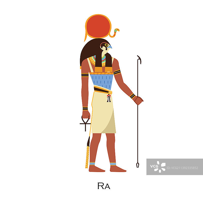 太阳神Ra古埃及神祇图片素材