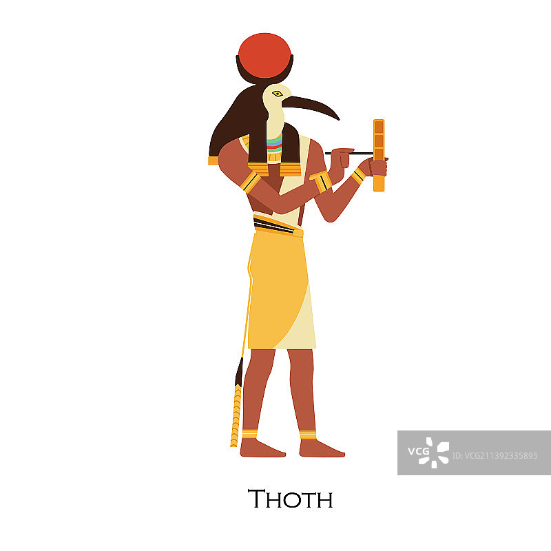古埃及的托特神（朱鹭头）图片素材