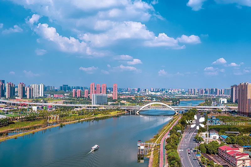 浏阳河长沙蓝图片素材