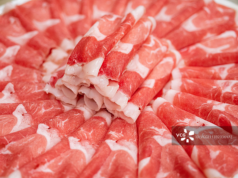 老北京涮羊肉羊肉卷图片素材