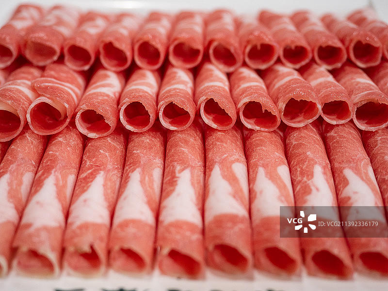老北京涮羊肉羊肉卷图片素材