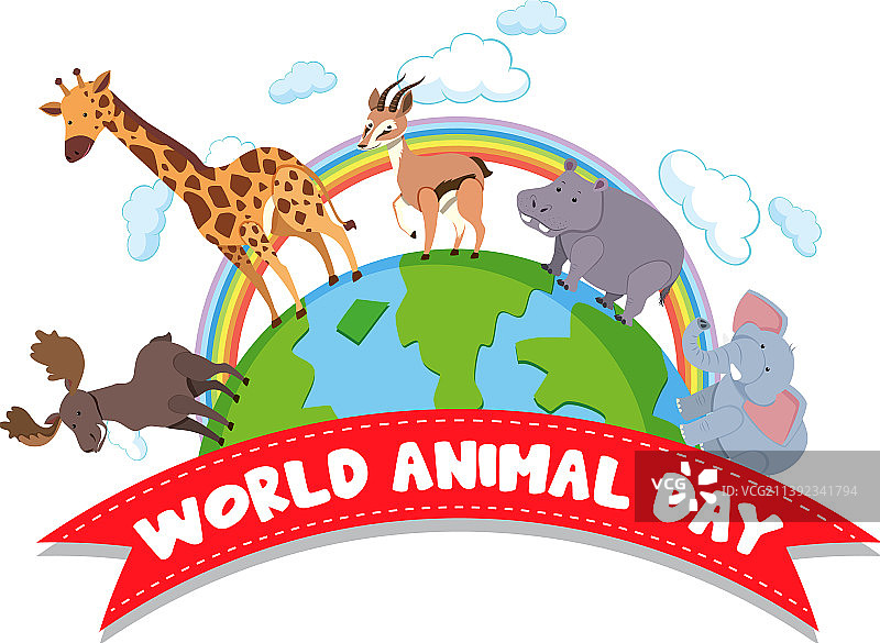世界动物日野生动物标志banner图片素材
