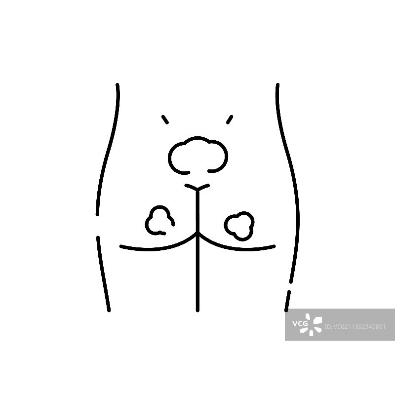 褥疮颜色线性图标，人类疾病图片素材