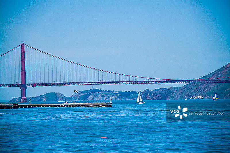旧金山，金门大桥海景(Golden Gate Bridge,San Francisco)图片素材