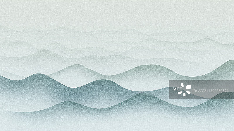 新中式风格秋天山水风景插画图片素材